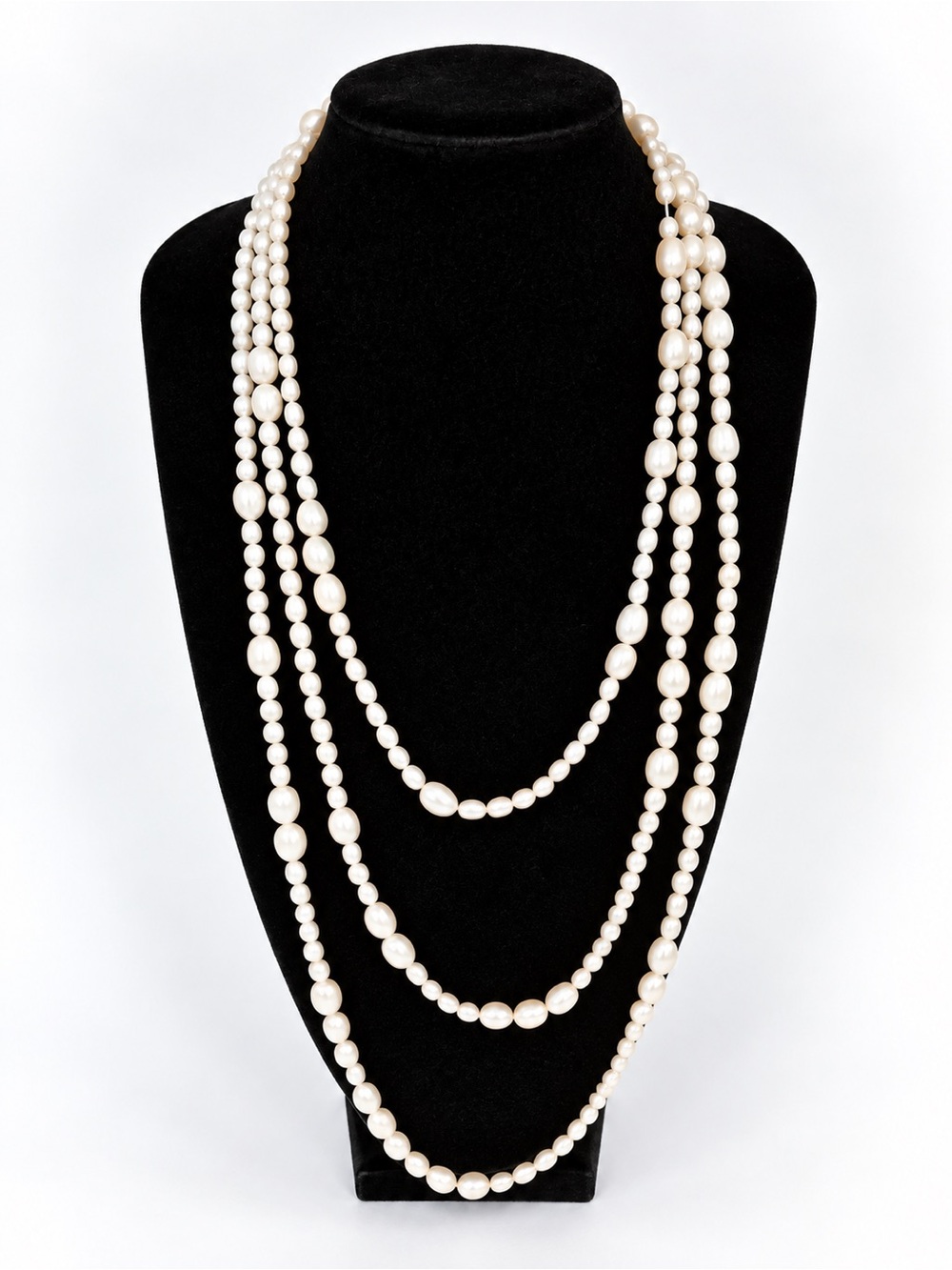 Handmade 925 Sterling Silver Freshwater Pearl Multi-Strand Necklace